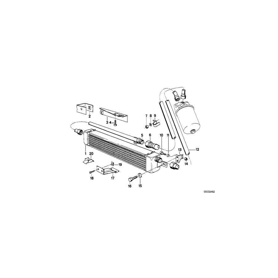 Genuine BMW 11421263913 E24 Oil Cooling Pipe (Inc. 628CSi, 635CSi & 633CSi) | ML Performance UK Car Parts