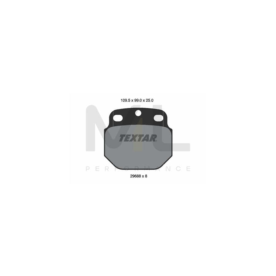 TEXTAR 2968801 Brake pad set not prepared for wear indicator | ML Performance Car Parts