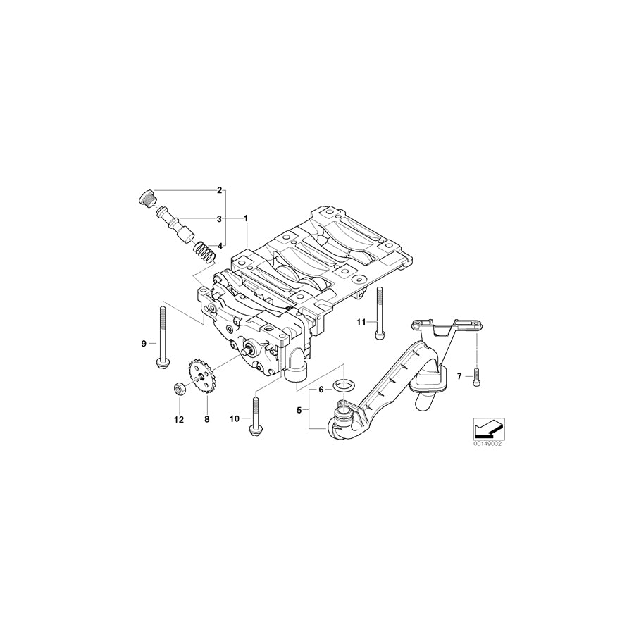 Genuine BMW 11277594472 E83 Oil Pump And Compensating Shaft Unit (Inc. X3) | ML Performance UK Car Parts