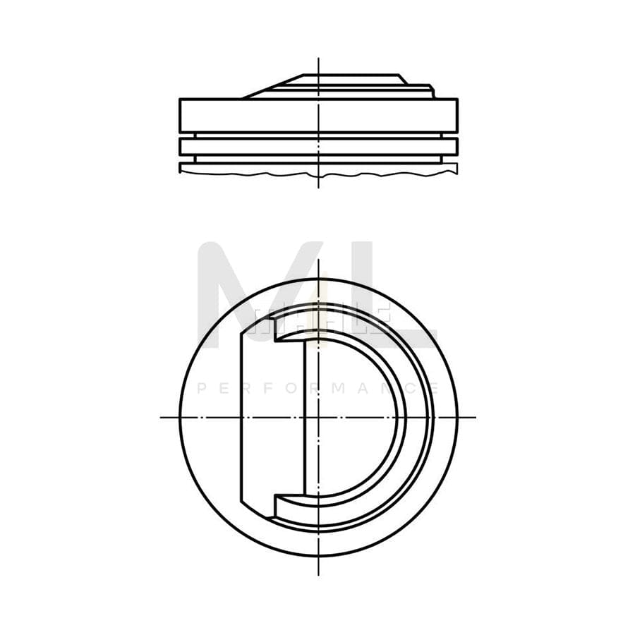 MAHLE ORIGINAL 021 23 01 Piston 65,5 mm, without cooling duct | ML Performance Car Parts