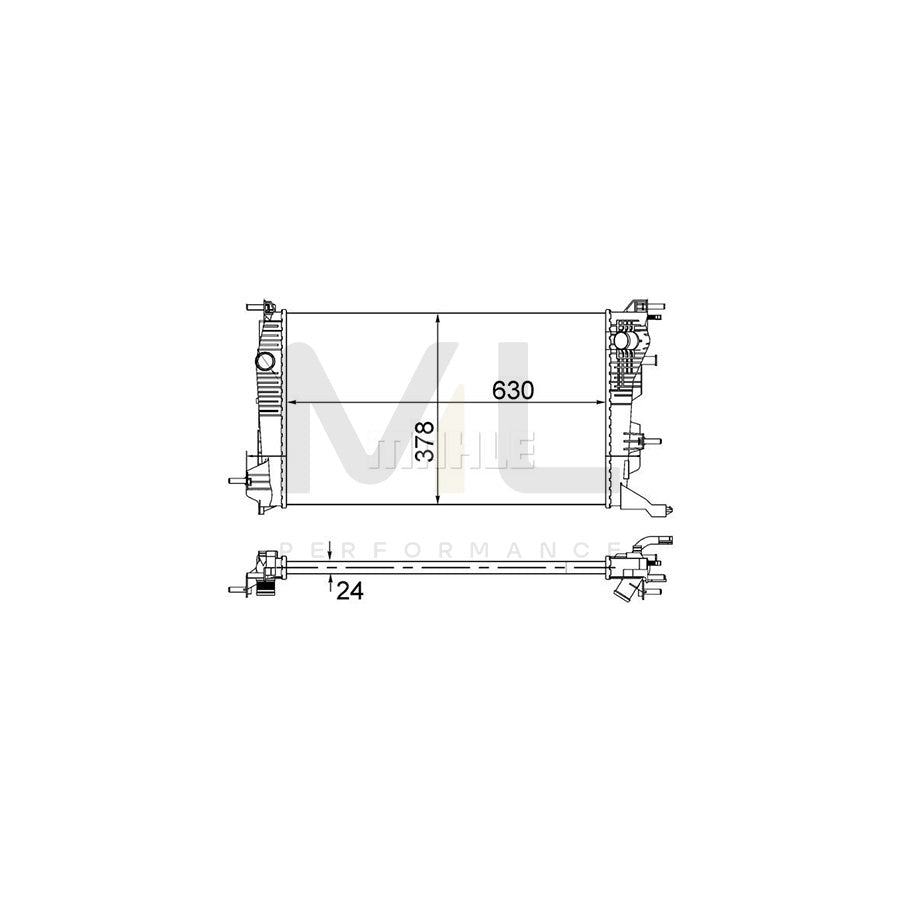 MAHLE ORIGINAL CR 840 001S Engine radiator Mechanically jointed cooling fins | ML Performance Car Parts