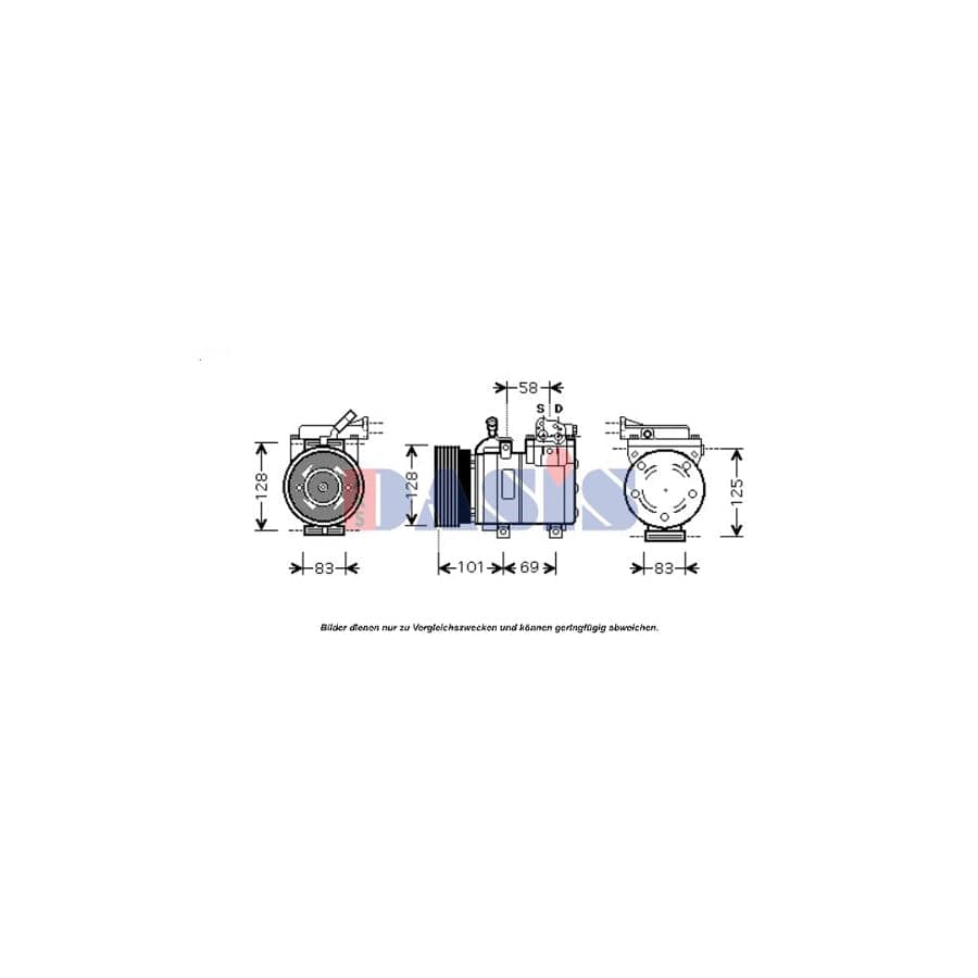 AKS Dasis 851671N Compressor, Air Conditioning | ML Performance UK