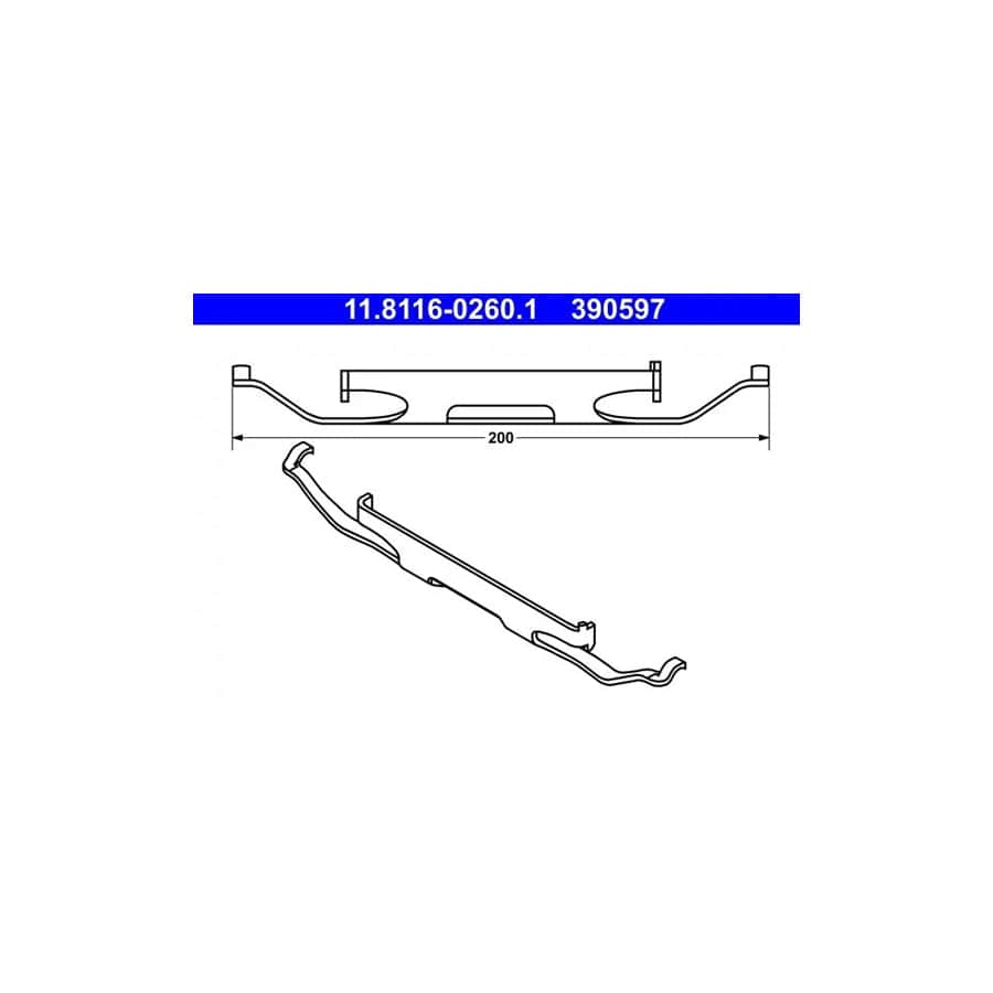 ATE 11.8116-0260.1 Spring, Brake Caliper