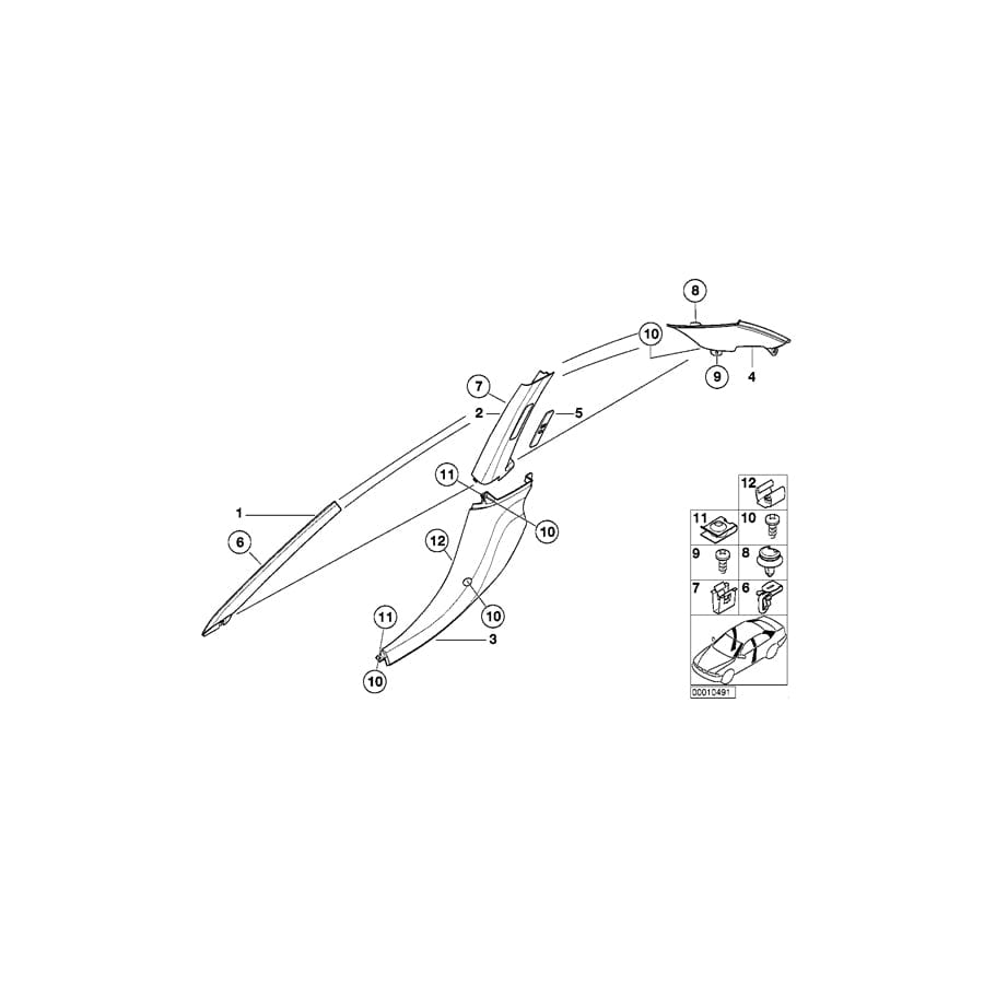 Genuine BMW 51438401398 E36 Trim Panel, Right Lower Centre Column BEIGE 2 (Inc. Z3 2.8, Z3 3.0i & Z3 M) | ML Performance UK Car Parts