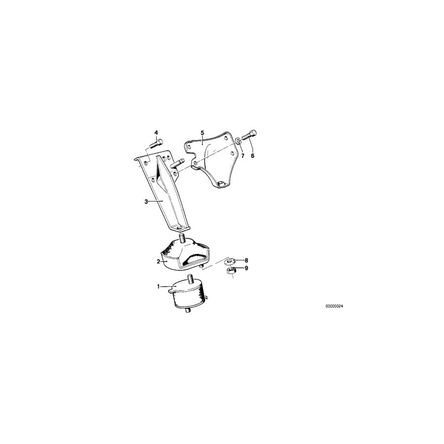 Genuine BMW 11811246174 E23 Rubber Mounting Left (Inc. 730 & 733i) | ML Performance UK Car Parts