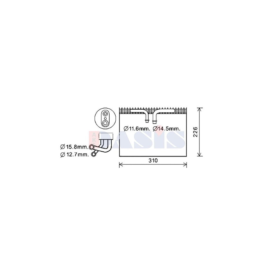 AKS Dasis 820405N Air Conditioning Evaporator For Saab 9-5 | ML Performance UK