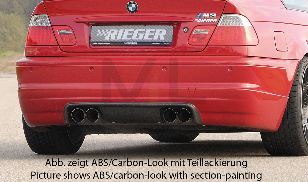 Rieger 00099577 BMW 3 Series E46 M3 Rear Diffuser 1 | ML Performance UK Car Parts