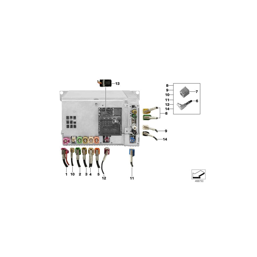 Genuine BMW 61119341968 F06 Rep.Module Aerial Line Sdars (Inc. 650i, 640i & M6) | ML Performance UK Car Parts