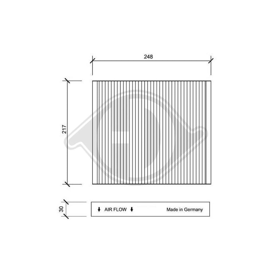 DIEDERICHS DCI1063 Pollen Filter | ML Performance UK Car Parts