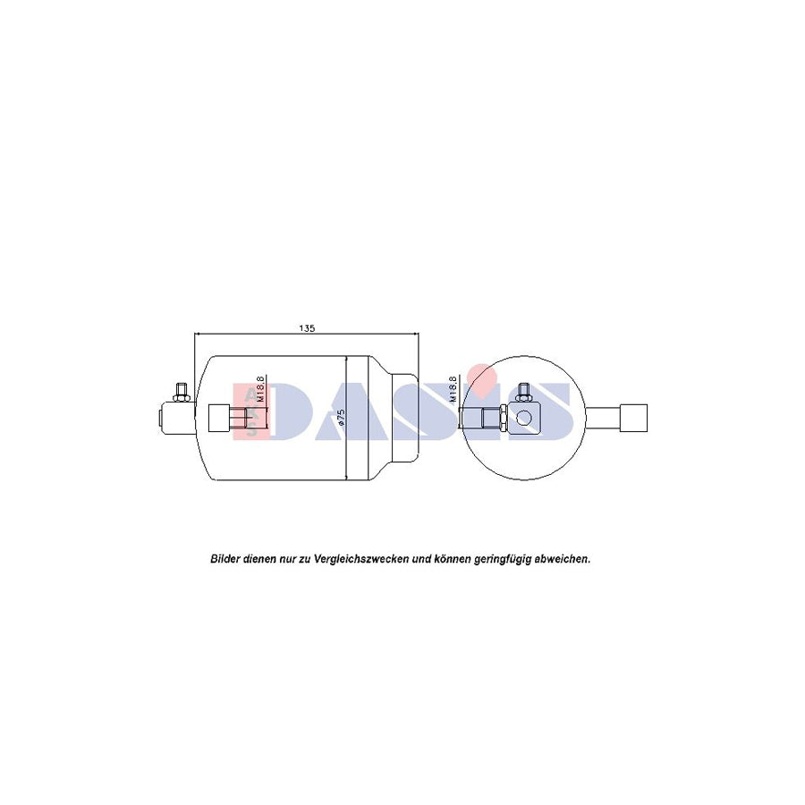 AKS Dasis 800160N Dryer, Air Conditioning For BMW 5 Saloon (E12) | ML Performance UK