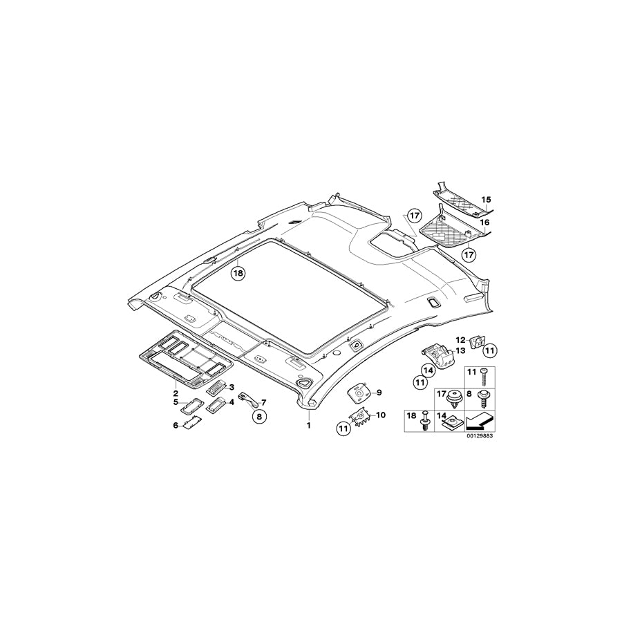 Genuine BMW 51447073694 E63 Covering Front HIMMELGRAU (Inc. 630i, 650i & 645Ci) | ML Performance UK