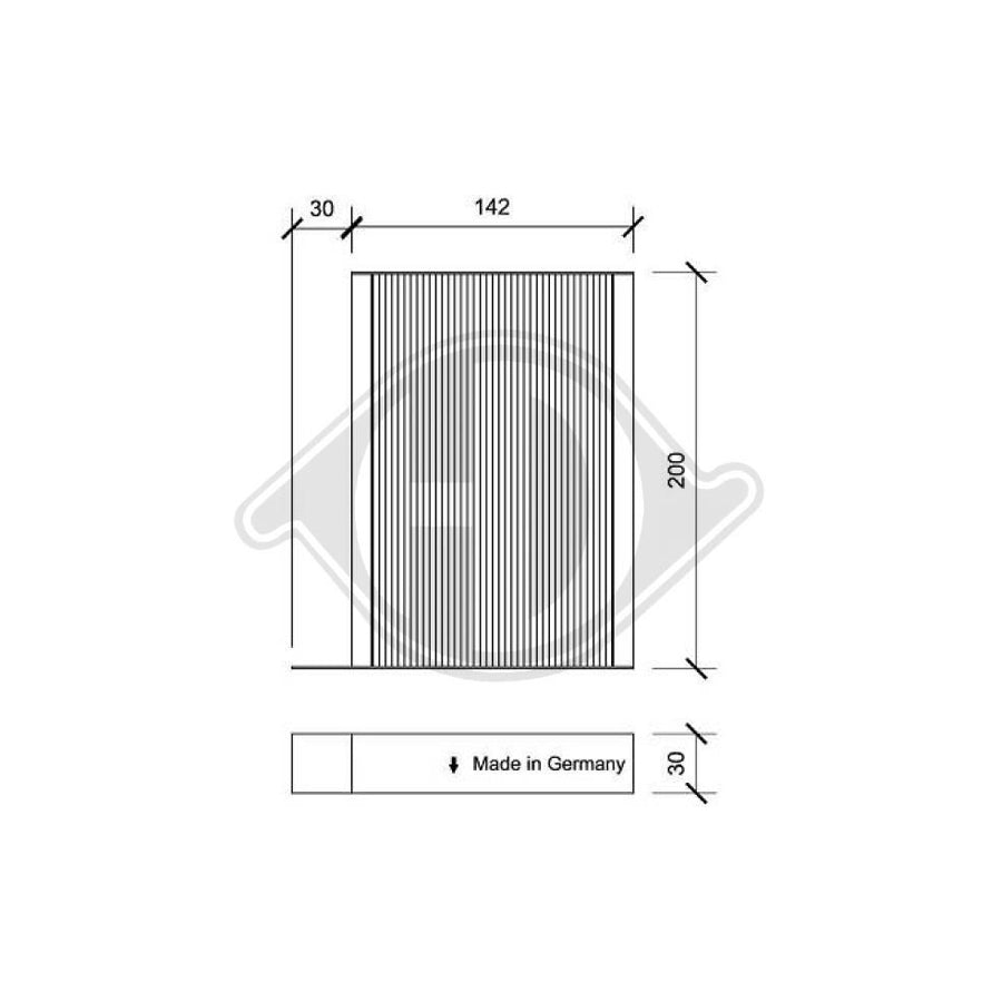 DIEDERICHS DCI0176 Pollen Filter For Suzuki Splash | ML Performance UK Car Parts