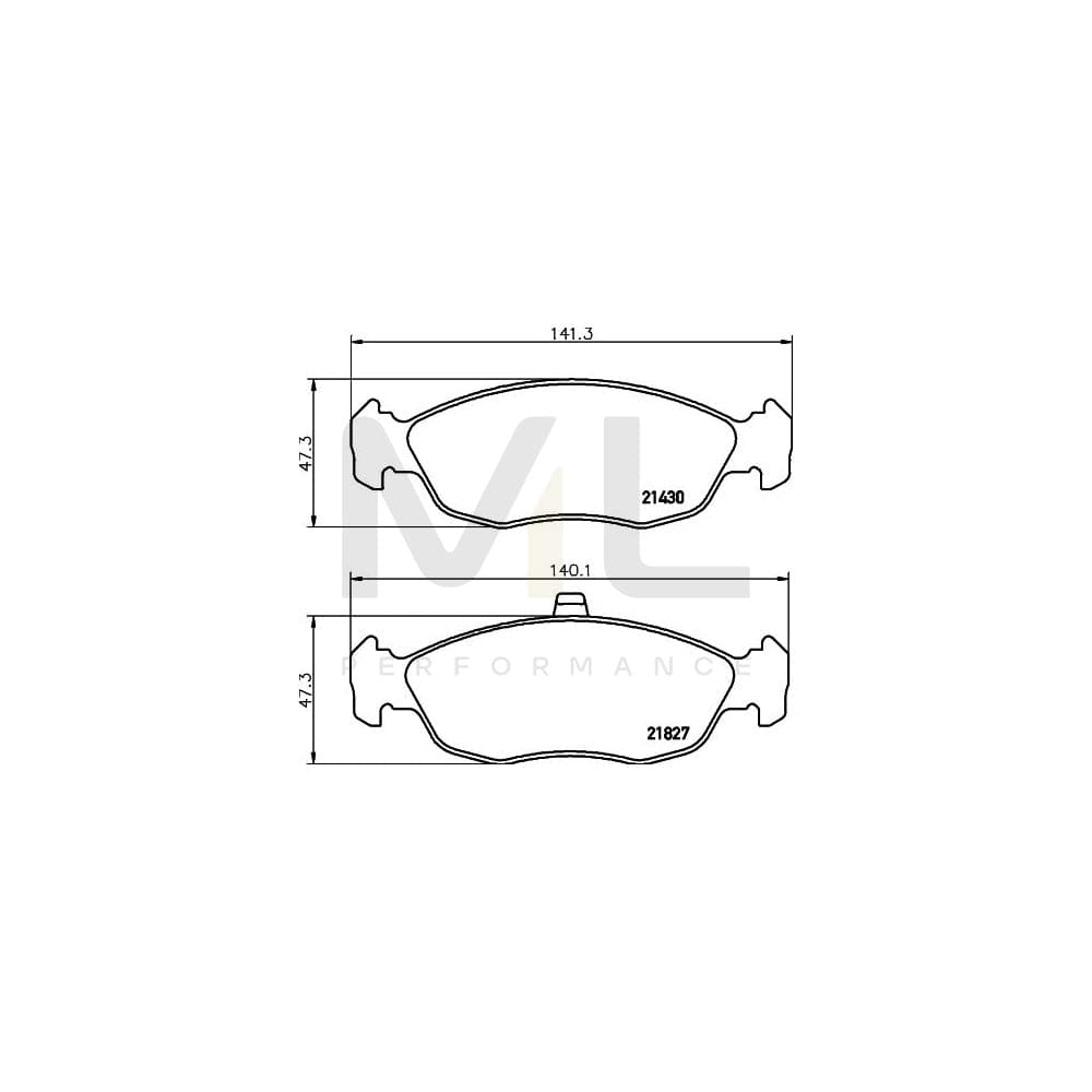 Hella 8DB 355 008-291 Brake Pad Set Not Prepared For Wear Indicator | ML Performance Car Parts