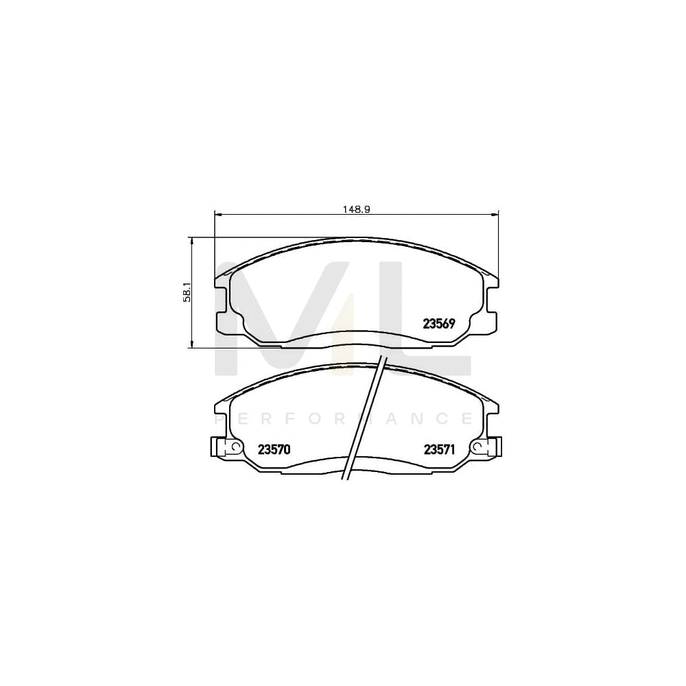 Hella 8DB 355 009-991 Brake Pad Set With Acoustic Wear Warning | ML Performance Car Parts