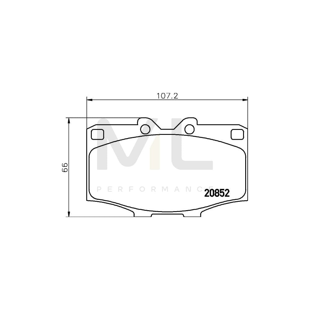 Hella 8DB 355 007-301 Brake Pad Set Not Prepared For Wear Indicator | ML Performance Car Parts