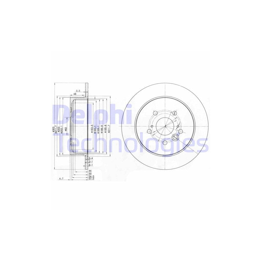 Delphi Bg3691 Brake Disc For Toyota Rav4 Ii Off-Road (Xa20)