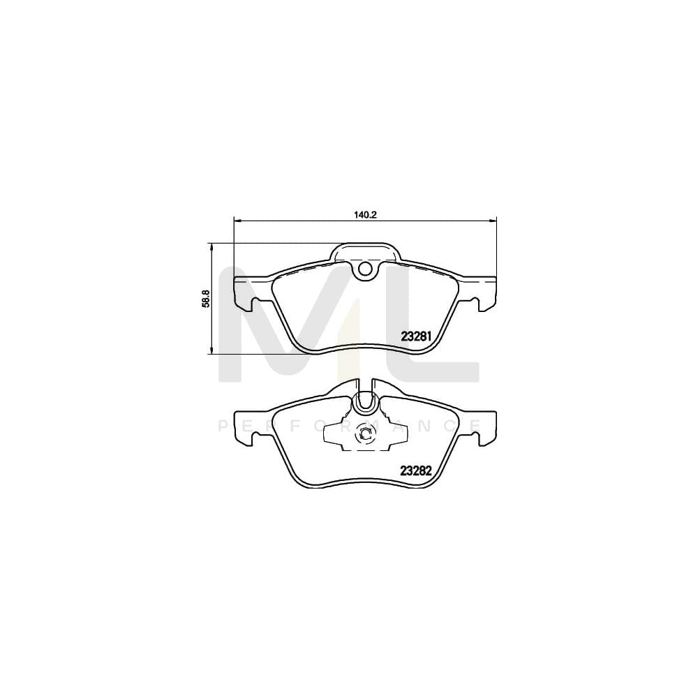 Hella 8DB 355 009-171 Brake Pad Set Prepared For Wear Indicator | ML Performance Car Parts