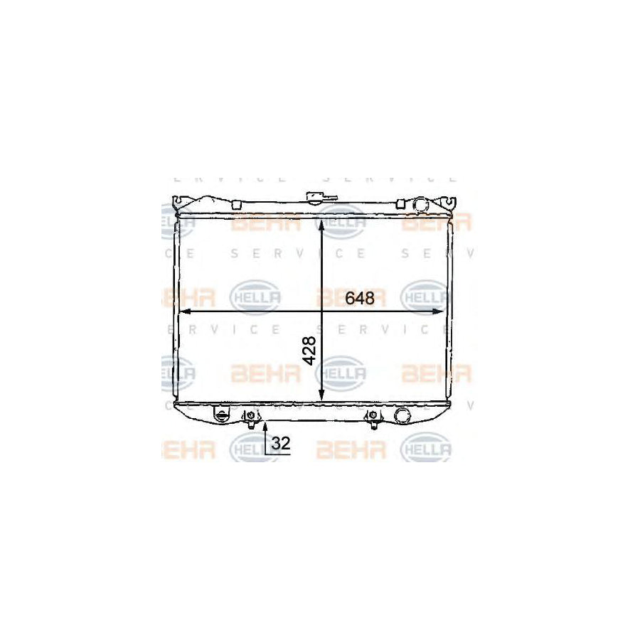 Hella 8MK 376 707-751 Engine Radiator