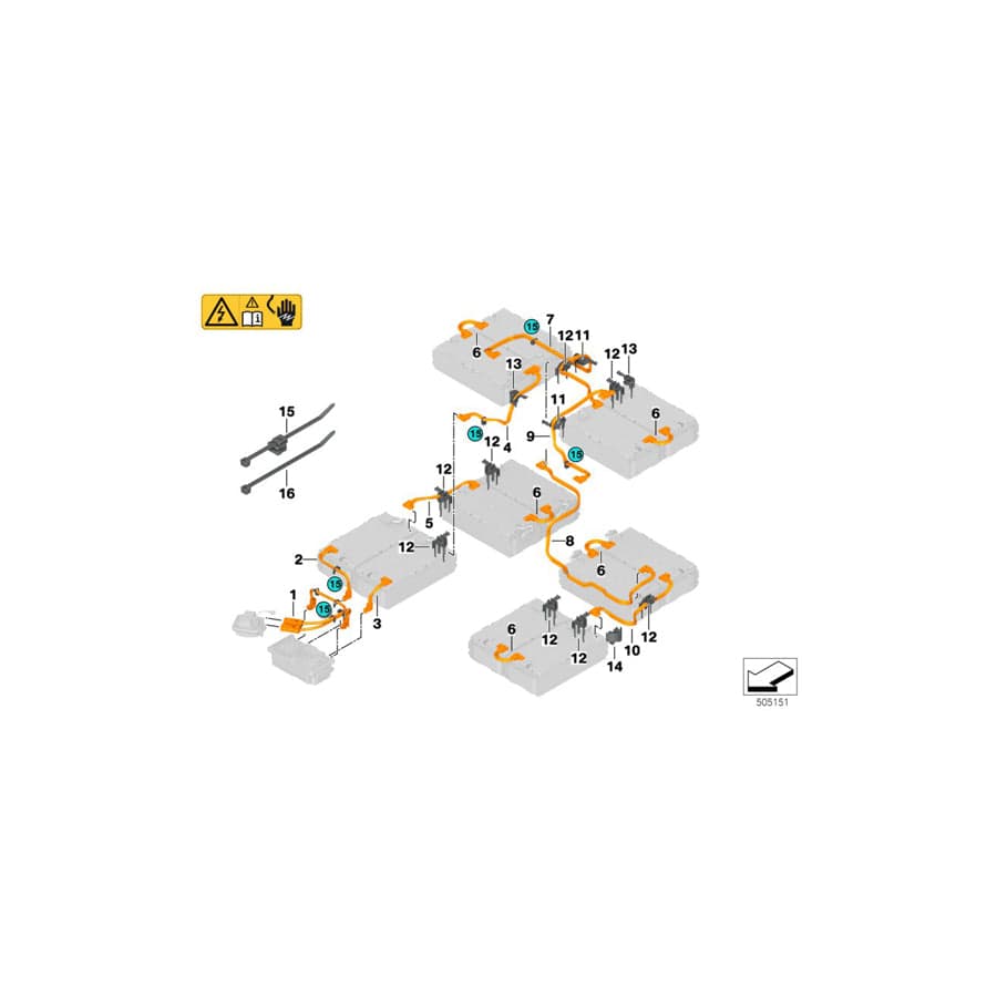 Genuine BMW 61278486280 G05 Cell Module Connector (Inc.  & X5 45eX) | ML Performance UK Car Parts