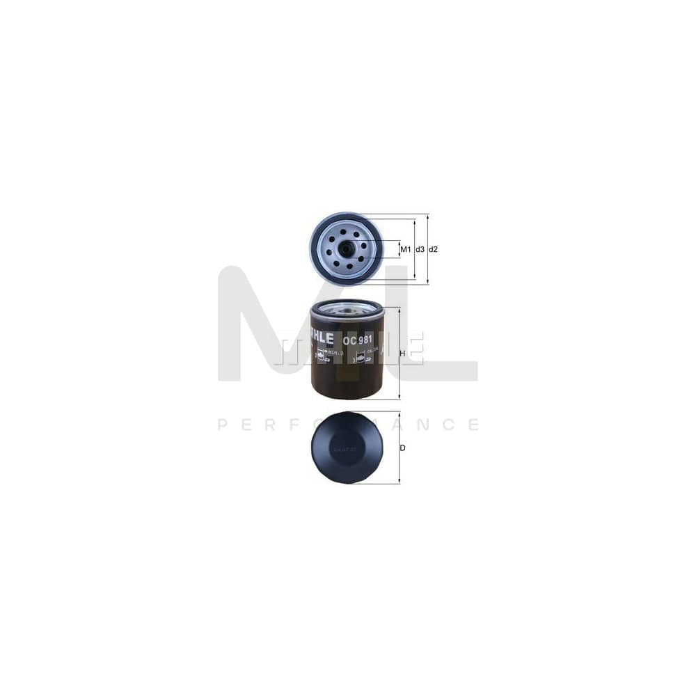 MAHLE ORIGINAL OC 218 Oil Filter Spin-on Filter | ML Performance Car Parts