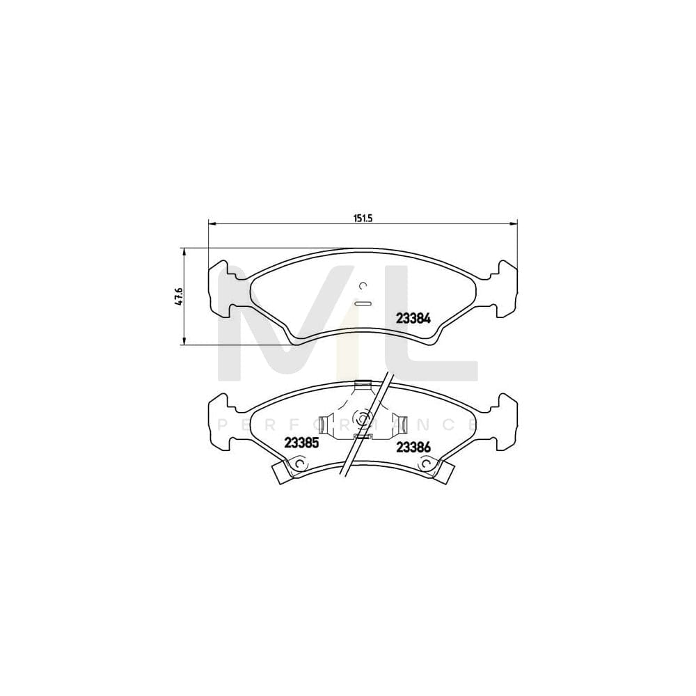 Brembo P 30 009 Brake Pad Set With Acoustic Wear Warning | ML Performance Car Parts