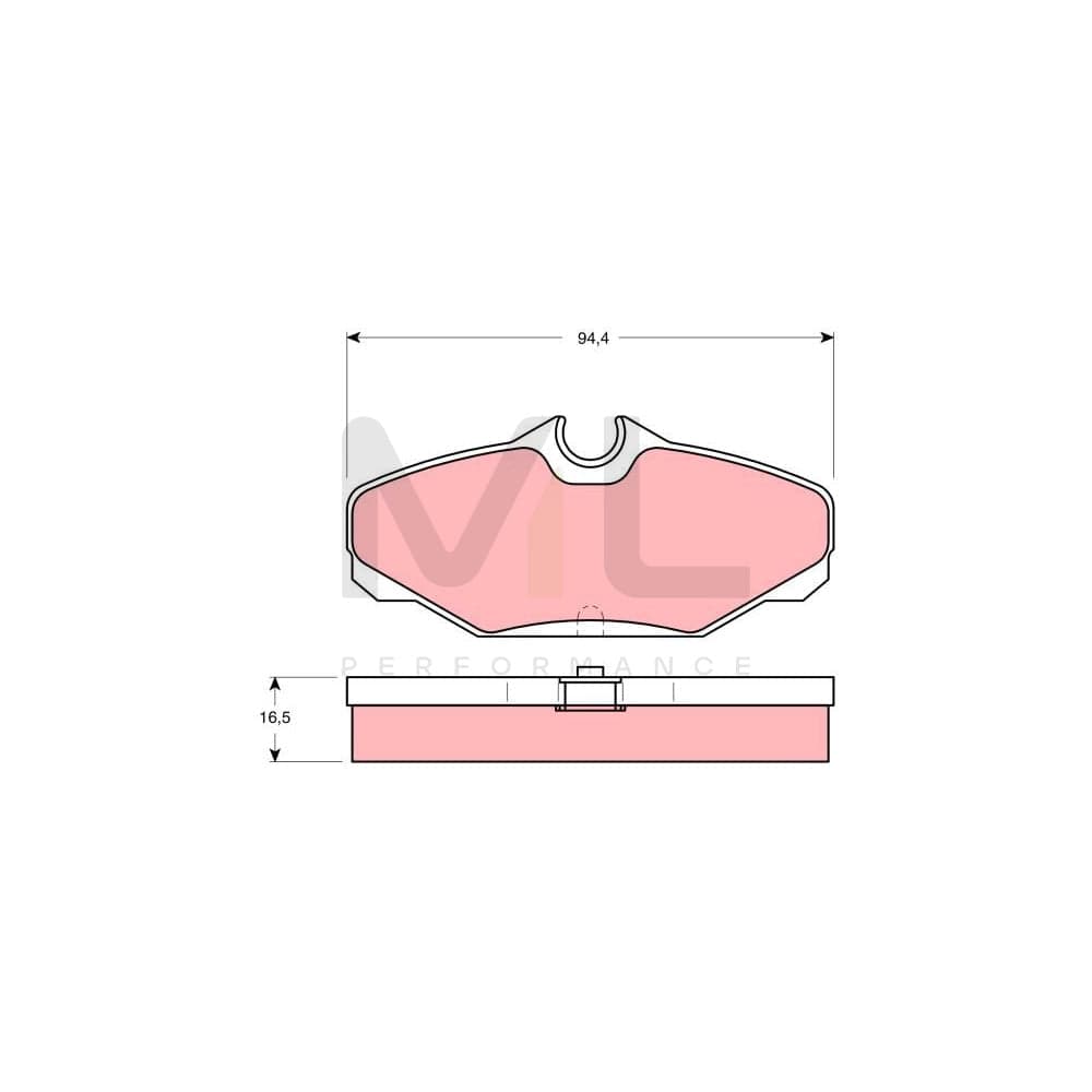 TRW Gdb4062 Brake Pad Set Not Prepared For Wear Indicator | ML Performance Car Parts