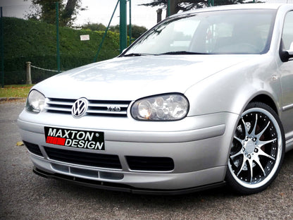 Maxton Design VW-GO-4-25TH-FD1T Front Splitter Vw Golf Iv (for 25th Front Bumper Spoiler) | ML Performance UK Car Parts