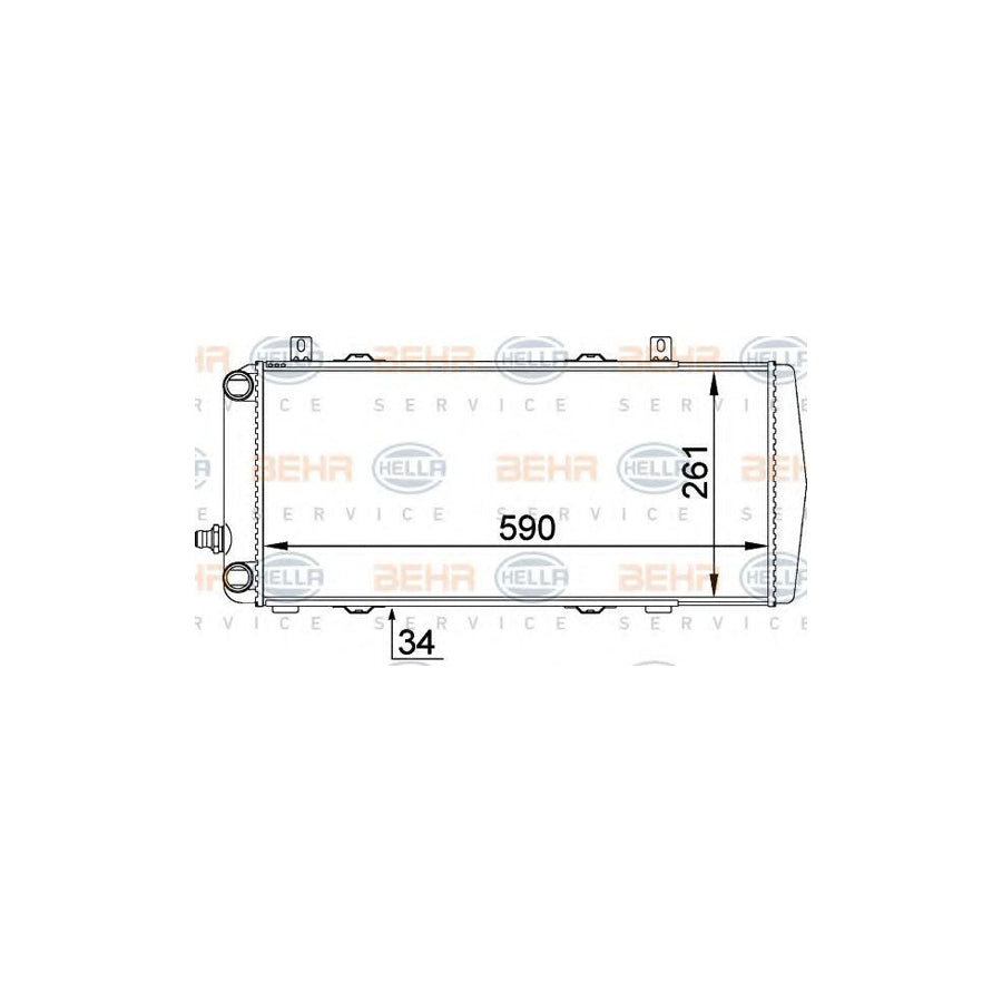 Hella 8MK 376 764-081 Engine Radiator