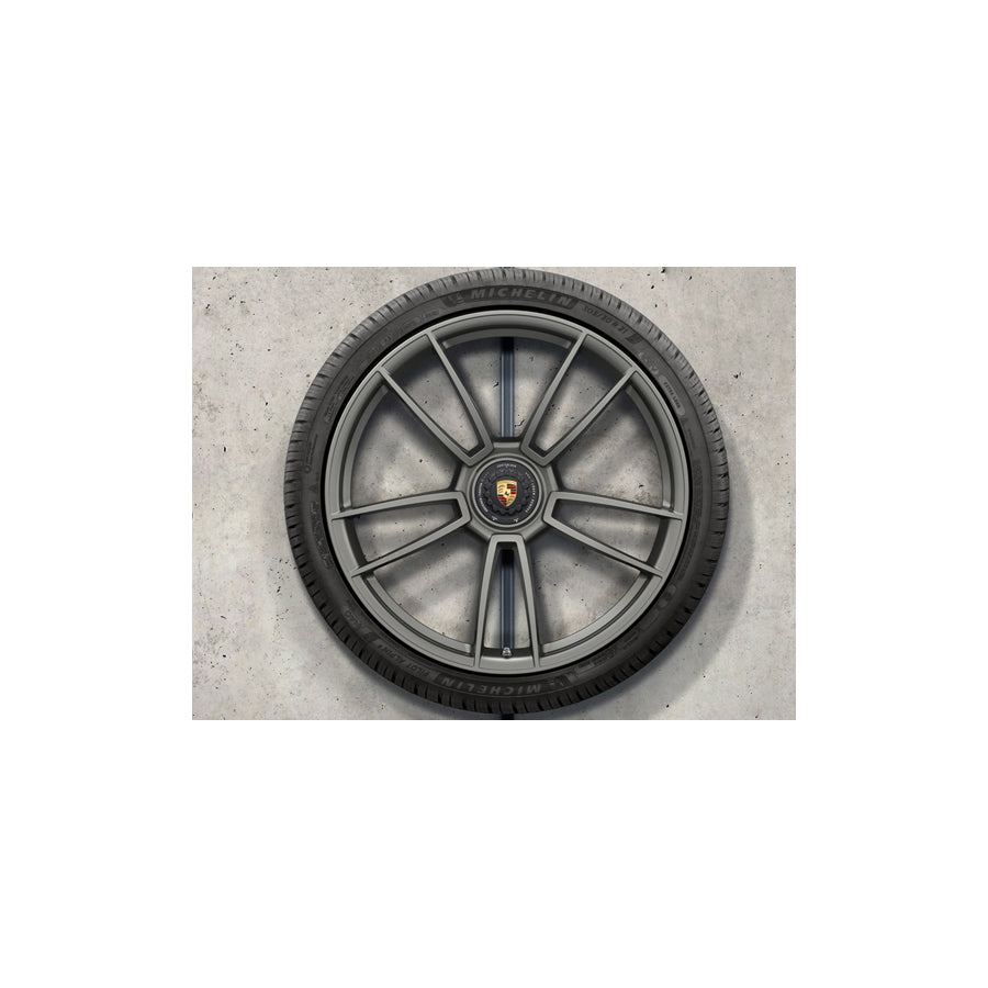 Genuine Porsche 20/21 911 Turbo S, Platinum (Satin-Gloss) Alloy Wheels & Winter Tyres Original Porsche For 992 (911) Turbo / Turbo S | ML Performance UK Car Parts