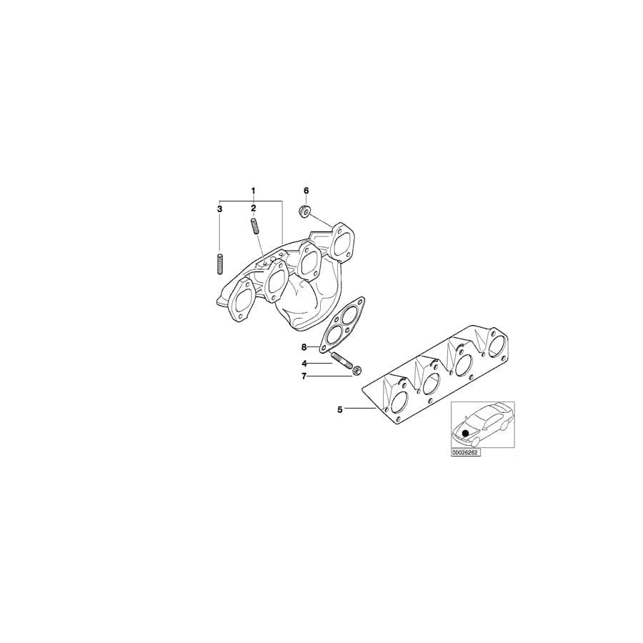 Genuine BMW 11621437233 E46 E36 Exhaust Manifold (Inc. 316Ci, 316i 1.6 & 318i) | ML Performance UK Car Parts