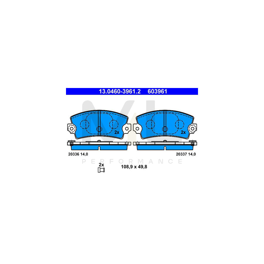 ATE 13.0460-3961.2 Brake pad set incl. wear warning contact | ML Performance Car Parts