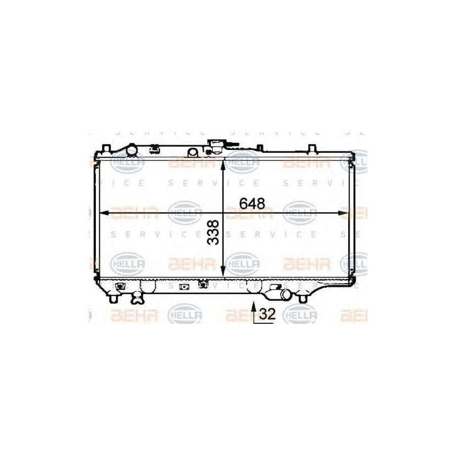 Hella 8MK 376 707-661 Engine Radiator