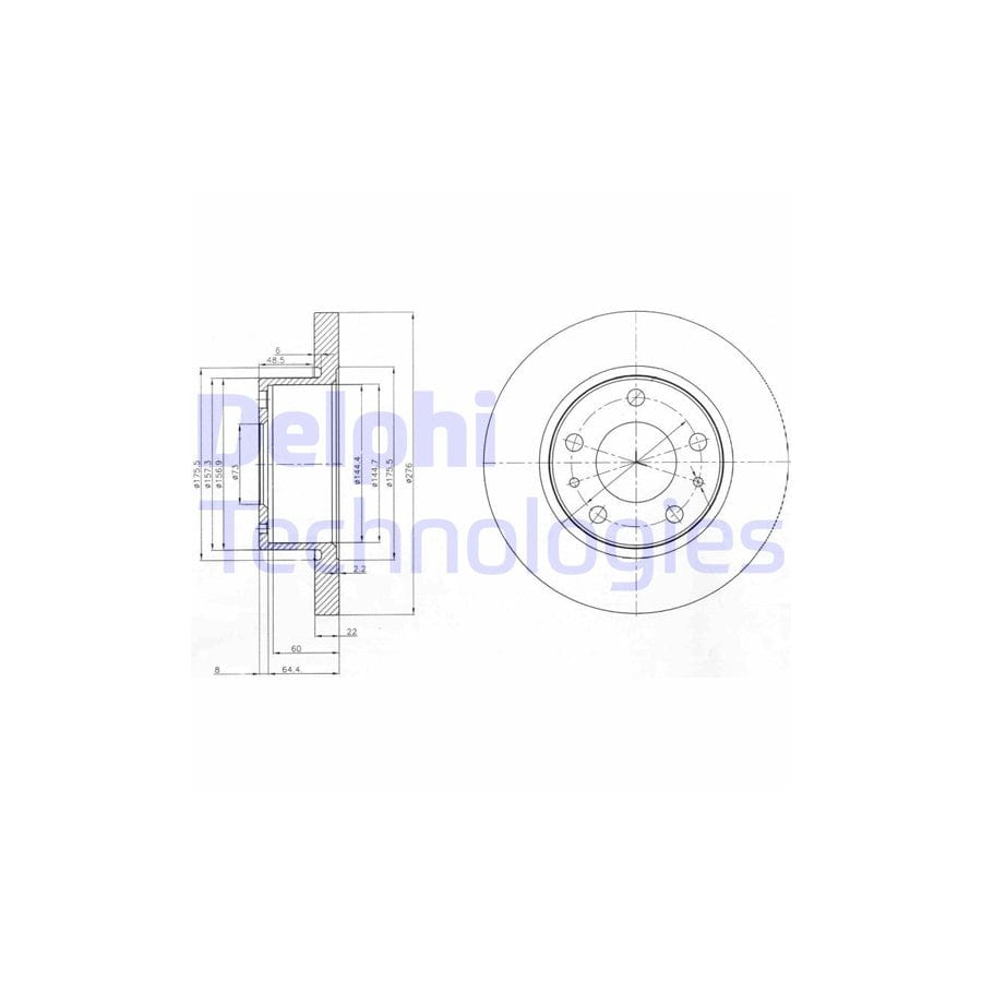 Delphi Bg3752 Brake Disc For Iveco Daily