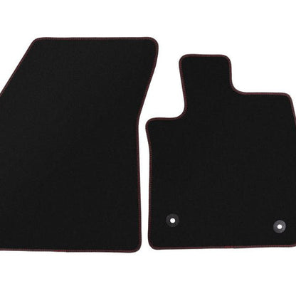 GENUINE FORD 2535632 FOCUS VELOUR FLOOR MATS FRONT, BLACK WITH RED STITCHING | ML Performance UK