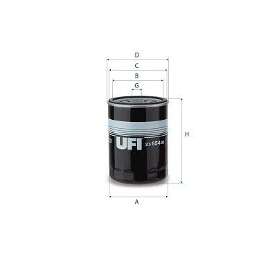 UFI 23.654.00 Oil Filter For Kia K3600