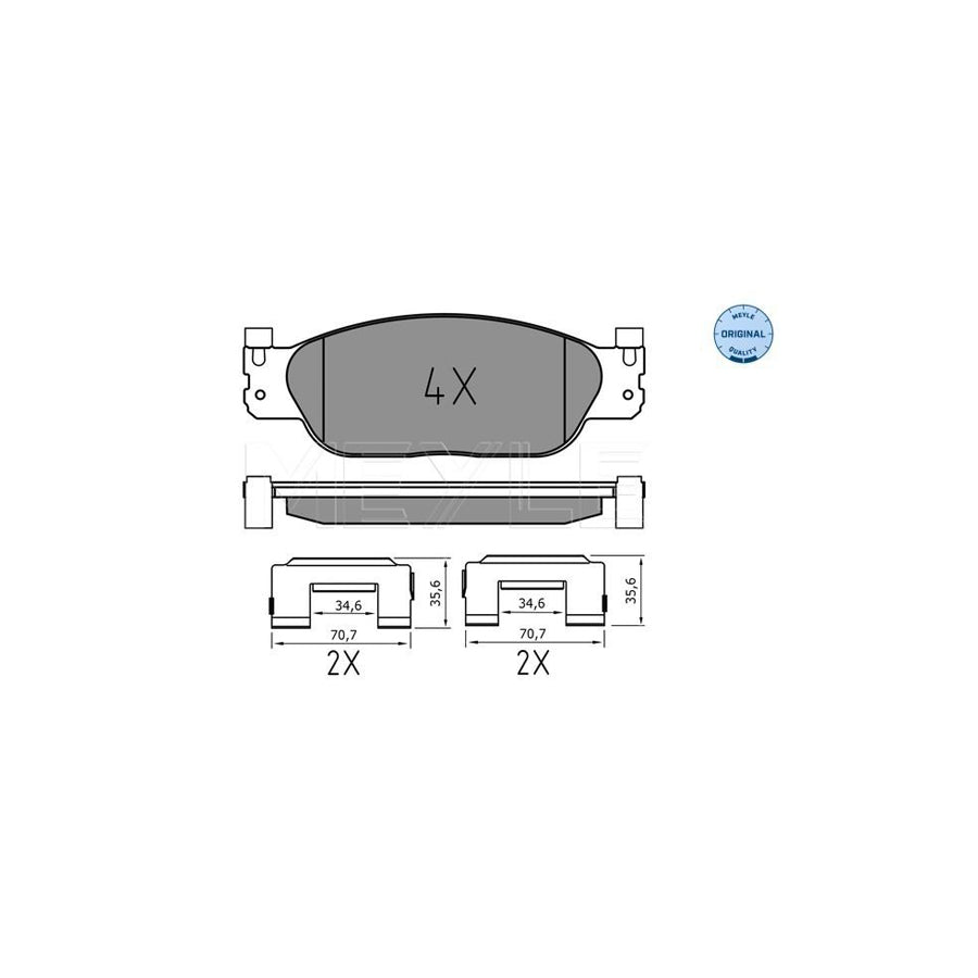 Meyle 025 234 2318 Brake Pad Set For Jaguar S-Type (X200)