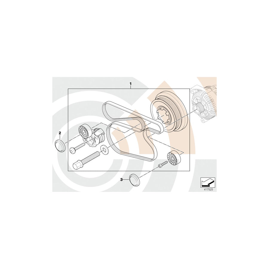 Genuine BMW 11282365967 E87 E90 E91 Repair Kit For Belt Drive, Complete VALUE LINE (Inc. 120d, 320d & 318d) | ML Performance UK Car Parts