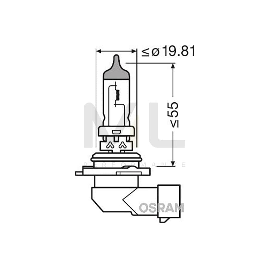 OSRAM NIGHT BREAKER UNLIMITED 9006NBU-HCB Bulb, spotlight HB4 12V 51W P22d Halogen | ML Performance Car Parts