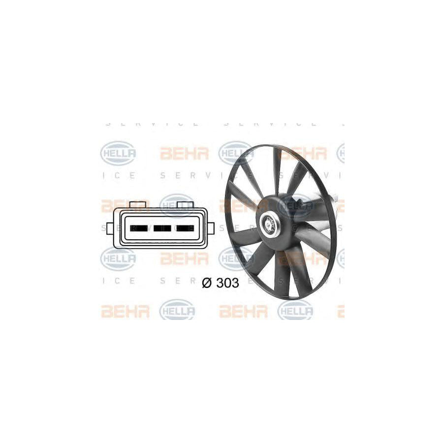 Hella 8EW 009 144-481 Fan, Radiator