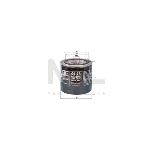 MAHLE ORIGINAL OC 23 OF Oil Filter Spin-on Filter, with one anti-return valve | ML Performance Car Parts