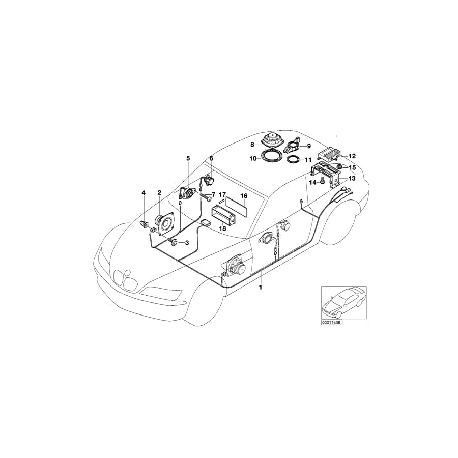 Genuine BMW 65128399249 E36 Bracket F Hifi/Cd Changer Amplifier (Inc. Z3 2.8, Z3 3.0i & Z3 M) | ML Performance UK Car Parts