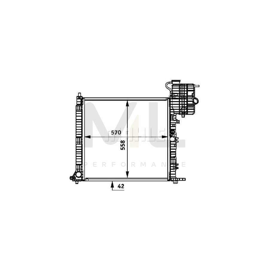 MAHLE ORIGINAL CR 716 000P Engine radiator Brazed cooling fins | ML Performance Car Parts