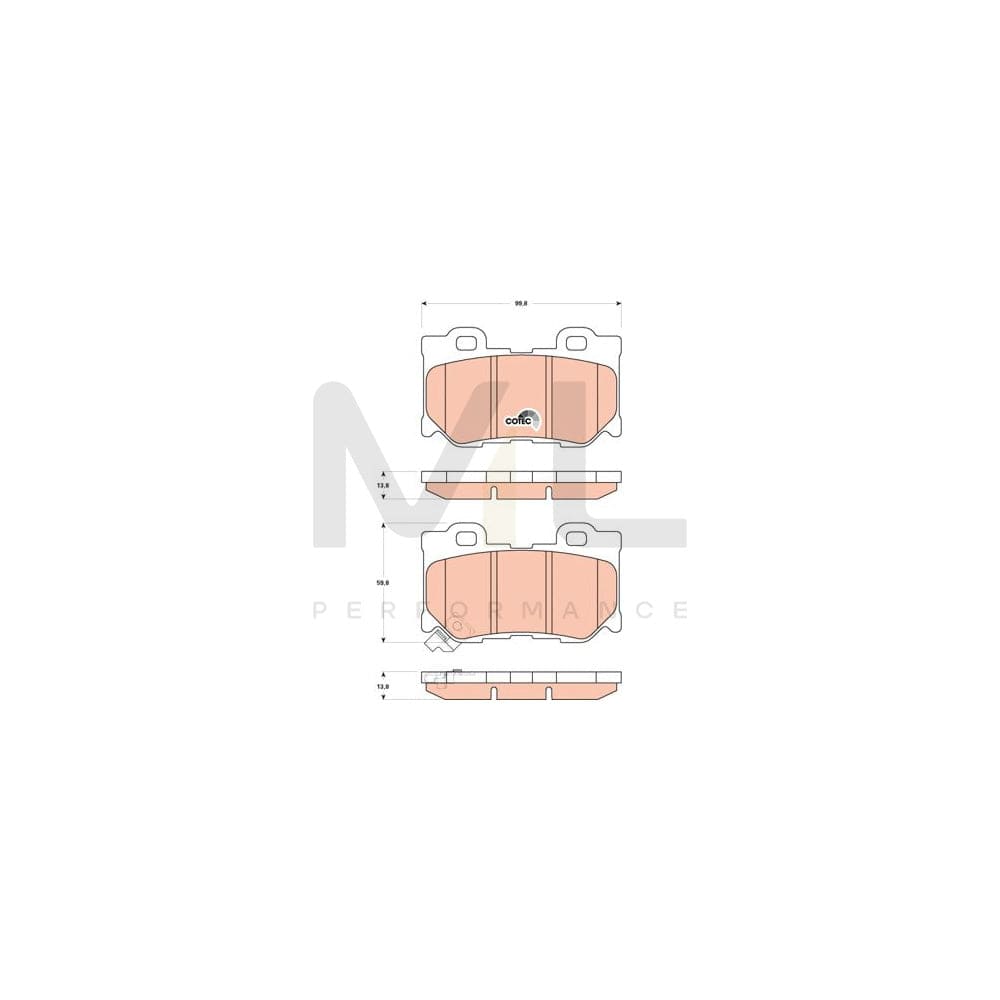 TRW Cotec Gdb3515 Brake Pad Set With Acoustic Wear Warning | ML Performance Car Parts