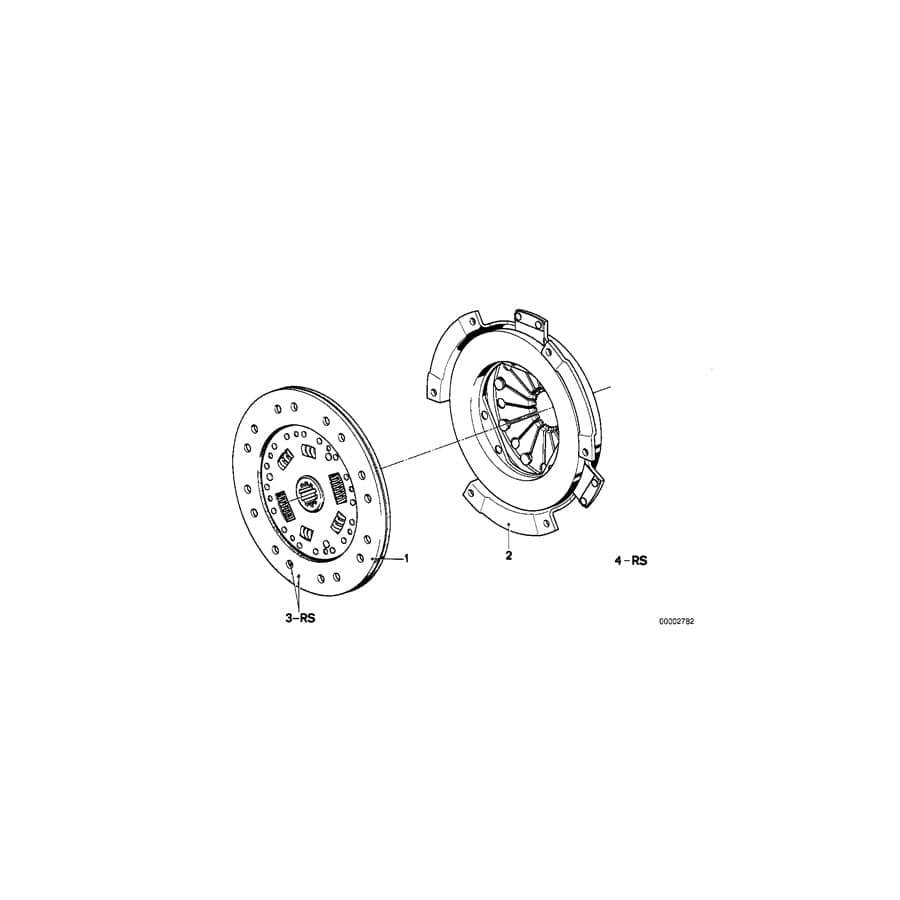 Genuine BMW 21219069010 E23 E24 E12 Set Exch-Clutch Parts Asbestos-Free D=240MM (Inc. 533i, 630CS & 528) | ML Performance UK Car Parts