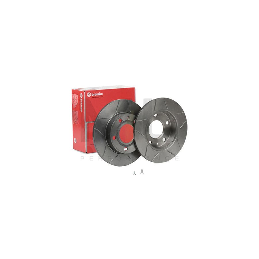 BREMBO MAX LINE 08.9136.75 Brake Disc Slotted, Solid, Coated, with bolts/screws | ML Performance Car Parts