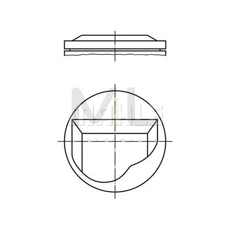 MAHLE ORIGINAL 082 24 01 Piston 92,25 mm, with piston rings | ML Performance Car Parts