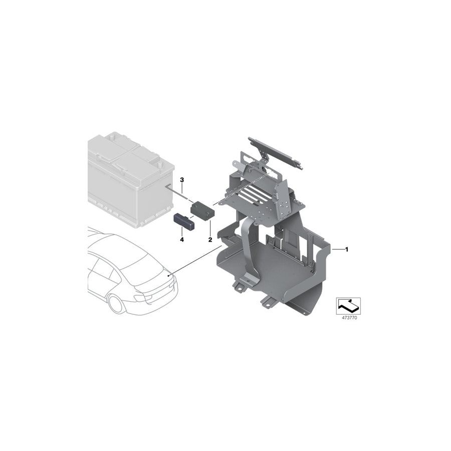 Genuine BMW 61217640912 F30 F30 Battery Tray (Inc. 335dX, 330e & 330d) | ML Performance UK