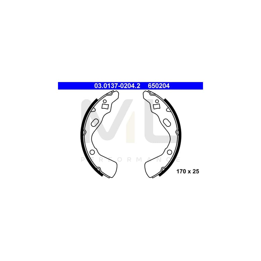 ATE 03.0137-0204.2 Brake Shoe Set | ML Performance Car Parts