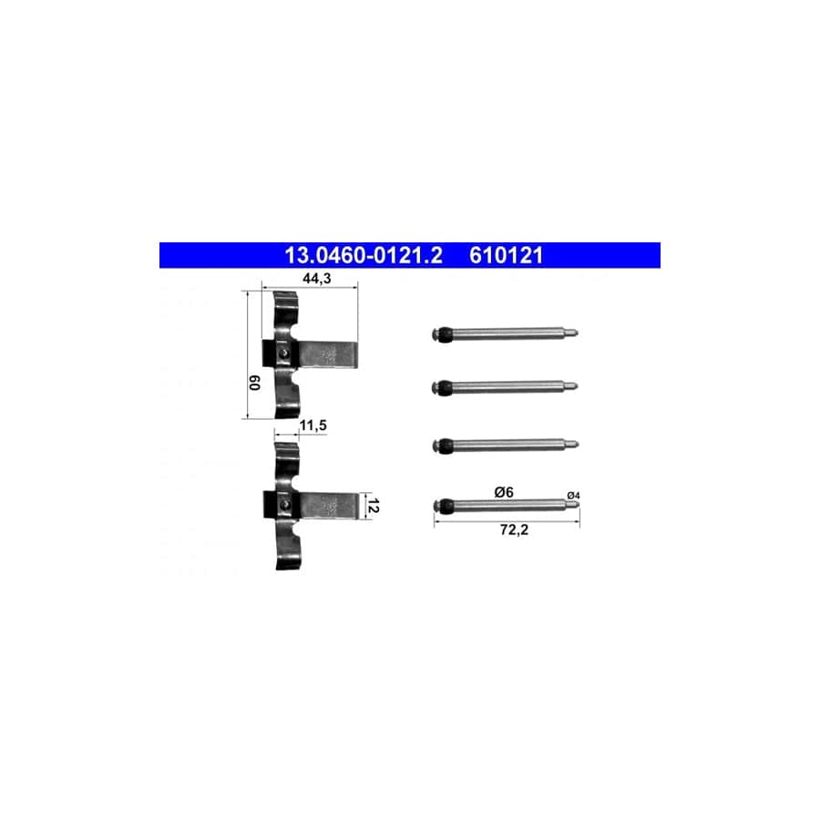 ATE 13.0460-0121.2 Accessory Kit, Disc Brake Pads For Bmw 3 Saloon (E21)