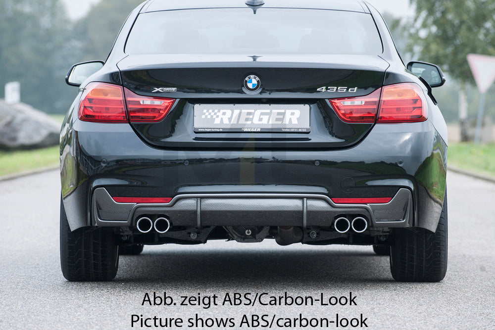 Rieger 00053480 BMW 4 Series F32 F33 F36 Rear Diffuser 3 | ML Performance UK Car Parts